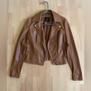 Lightly worn faux leather jacket